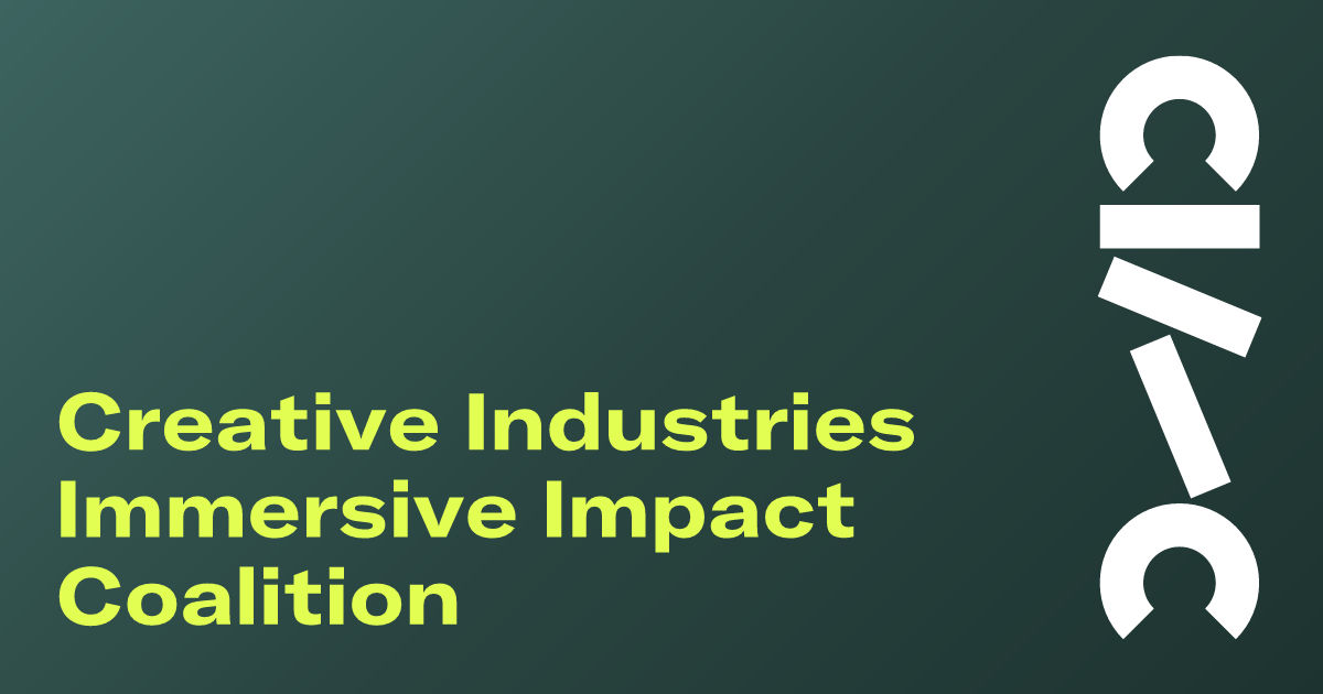 CIIIC brand image with the Creative Industries Immersive Impact Coalition wordmark